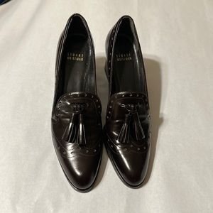 STUART WEITZMAN BEAUTIFUL BROWN COLOR TASSEL LOAFERS PUMP SHOES SIZE 7